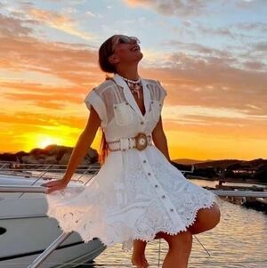 Zimmermann Postcard Embroidered Mini Dress Size 0